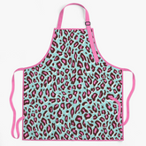Leopard Print Apron with Pocket, Chef Aprons for Women Adult Cooking Baking Grilling BBQ Gardening Grooming